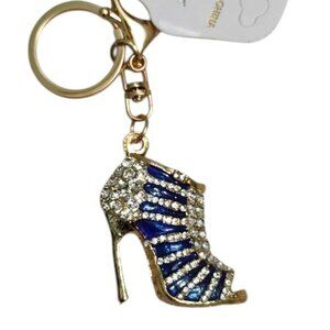 Rhinestone blue heel